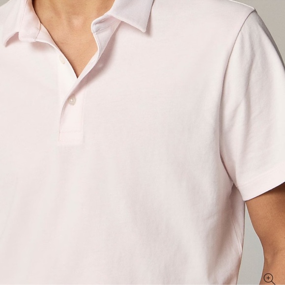J.Crew Sueded cotton polo shirt Shell Pink - Picture 2 of 6